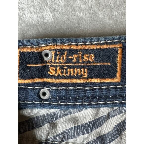 Rock Revival Nicci 26 Women's Jeans Skinny Fleur-de-Lis Embroidered Pockets - Picture 6 of 10